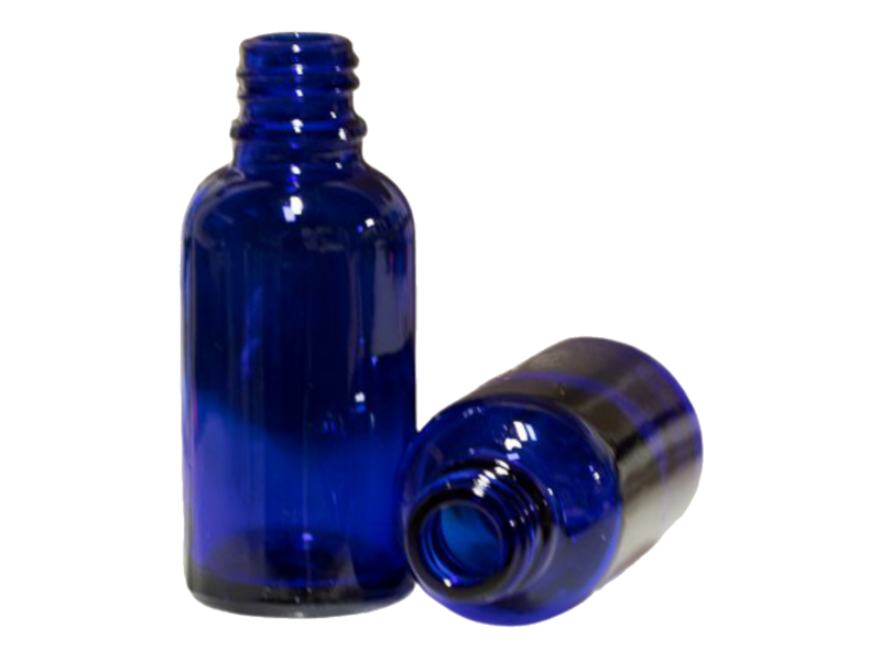 Glazen flesje Kobaltblauw 50ml